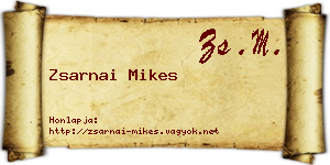Zsarnai Mikes névjegykártya